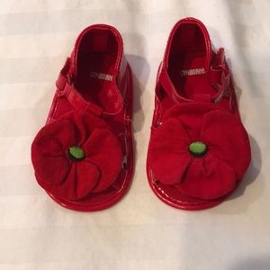 Too Cute! Red Floral Gymboree Baby Girl Sandals